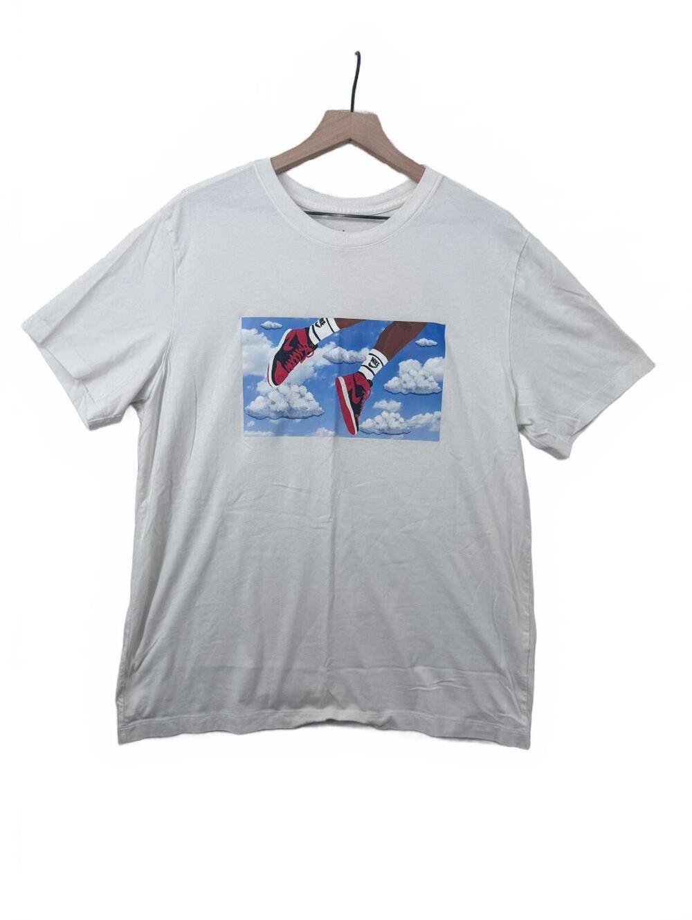 Jordan Graphic T-Shirt with Red Sneakers Print | Men’s XL
